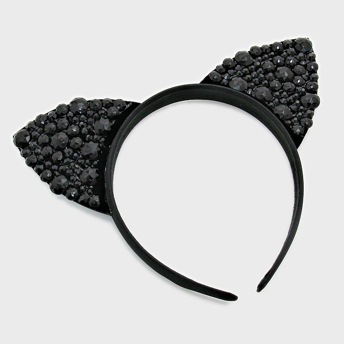 iLLASPARKZ Crystal Bubble Studded Cat Ear Headband