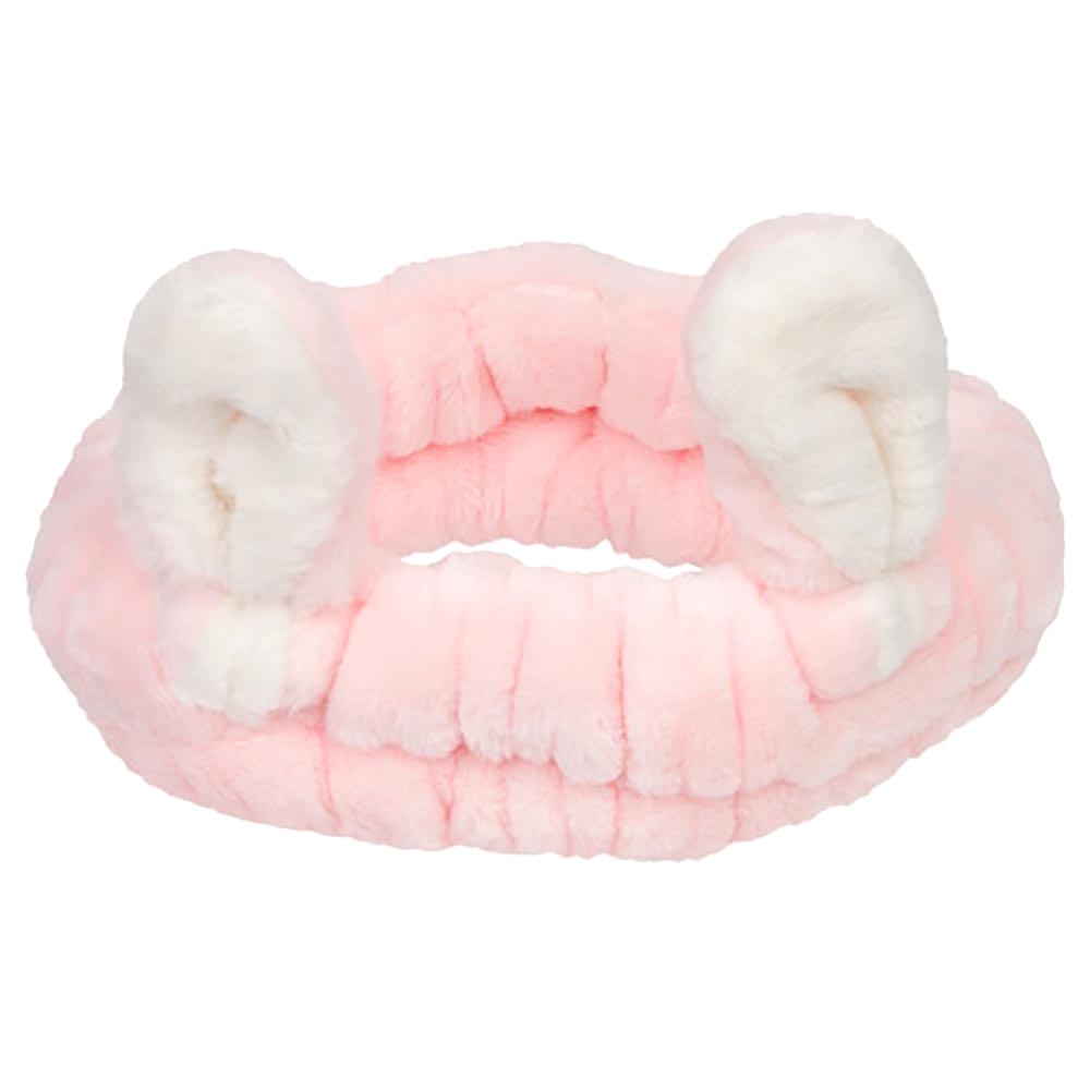 iLLASPARKZ Pink Bunny Plush Facial Headband