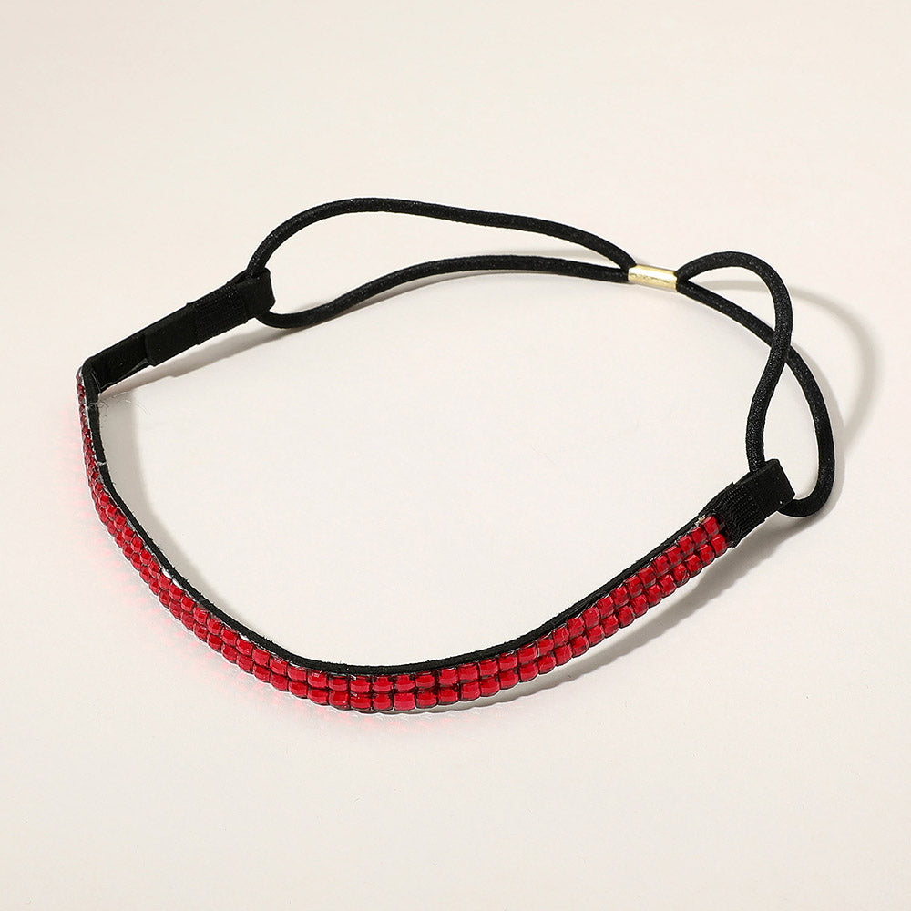 iLLASPARKZ 2-Row Bling Square Stone Stretch Headband