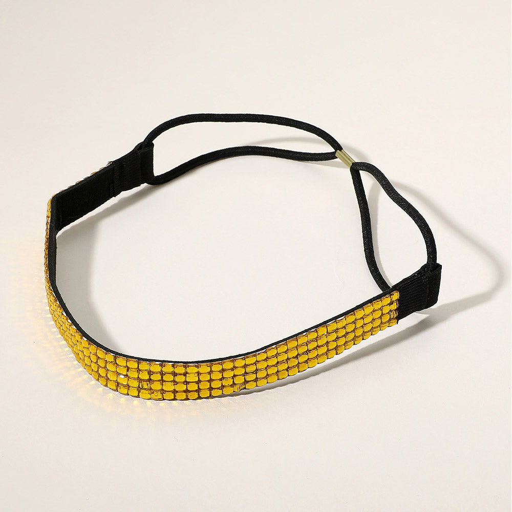 iLLASPARKZ 4-Row Bling Square Stone Stretch Headband