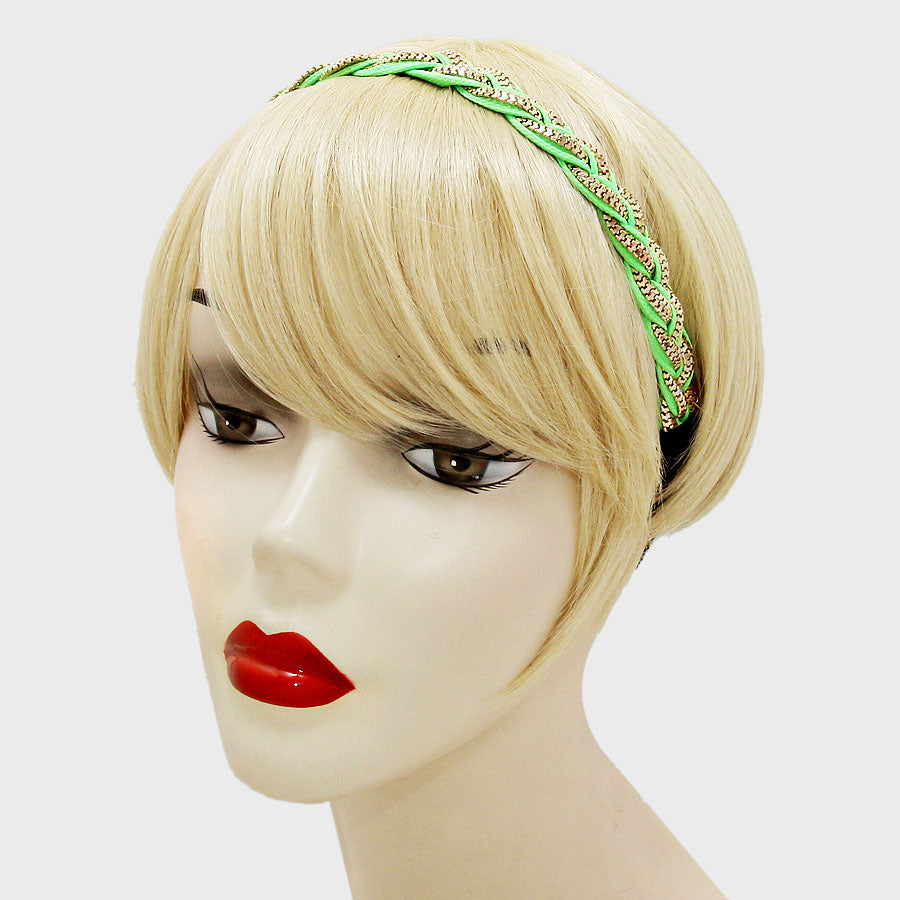 iLLASPARKZ Braided Metal Stretch Headband