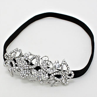 iLLASPARKZ Crystal Buttefly Flower Stretchable Headband
