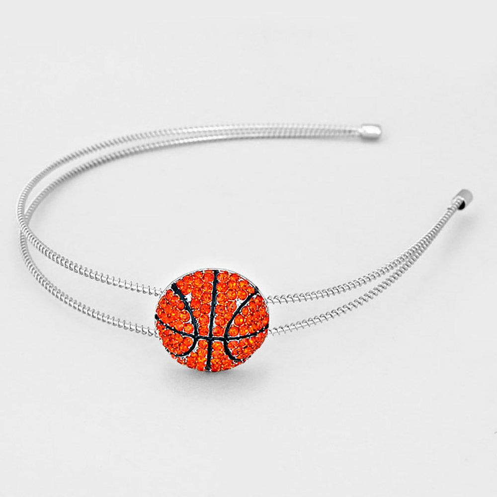 iLLASPARKZ Crystal Pave Basketball Game Headband