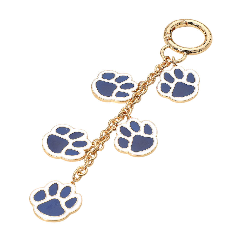 iLLASPARKZ GAME DAY Football Themed Paw Charm Dangle Keychain / Bag Charm