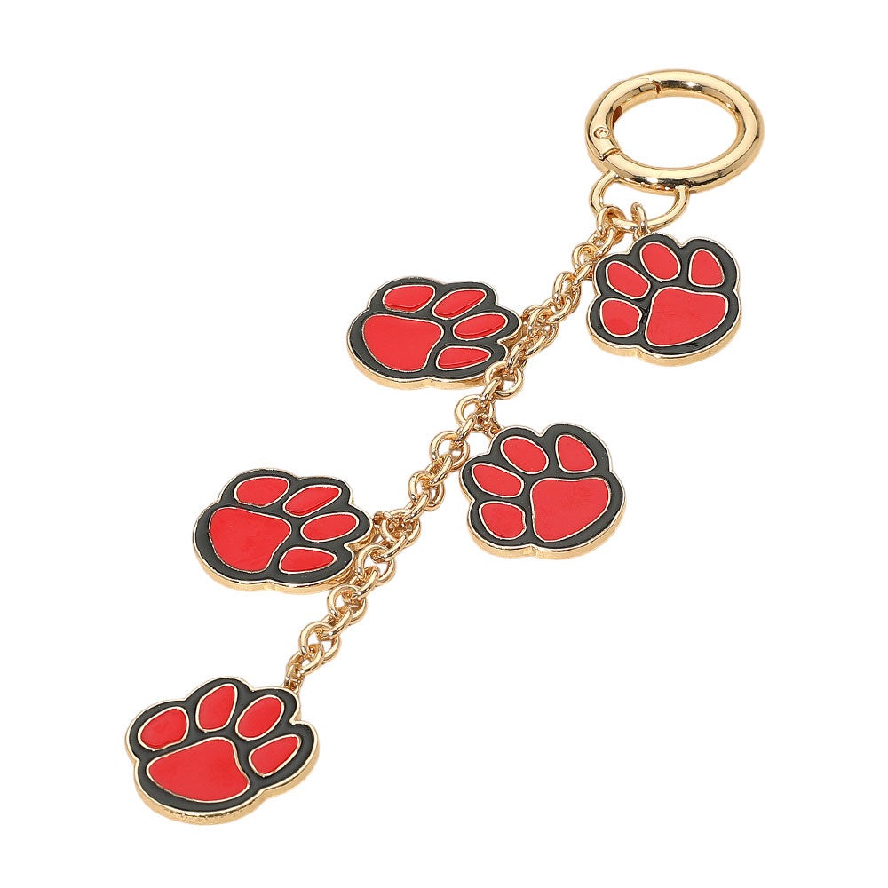 iLLASPARKZ GAME DAY Football Themed Paw Charm Dangle Keychain / Bag Charm