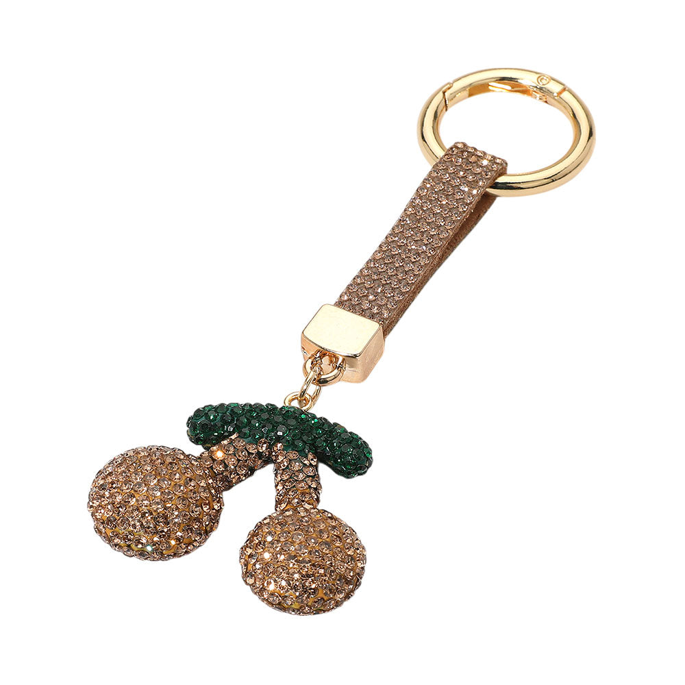iLLASPARKZ Bling Studded Cherry Keychain / Bag Charm