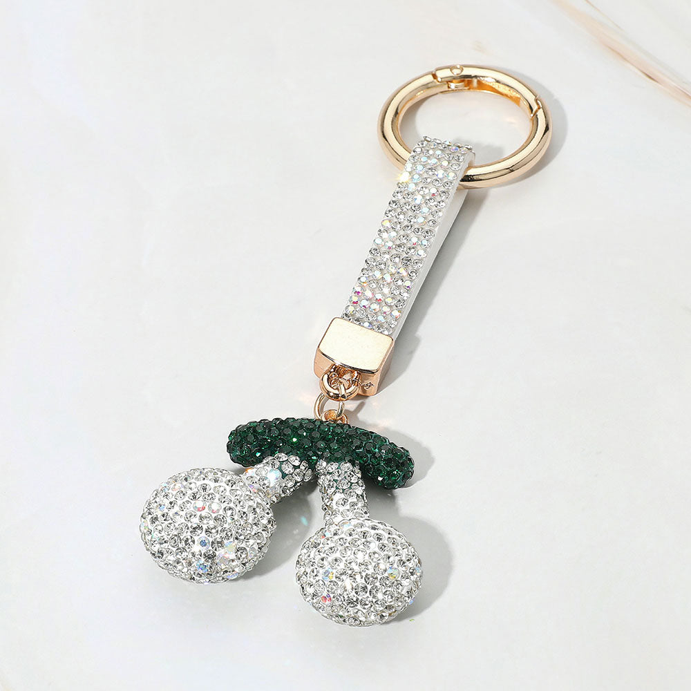 iLLASPARKZ Bling Studded Cherry Keychain / Bag Charm