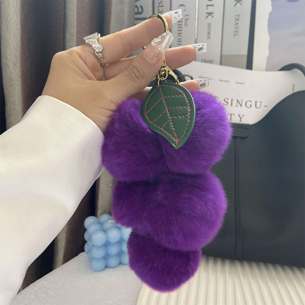 iLLASPARKZ Grape Pom Pom Keychain