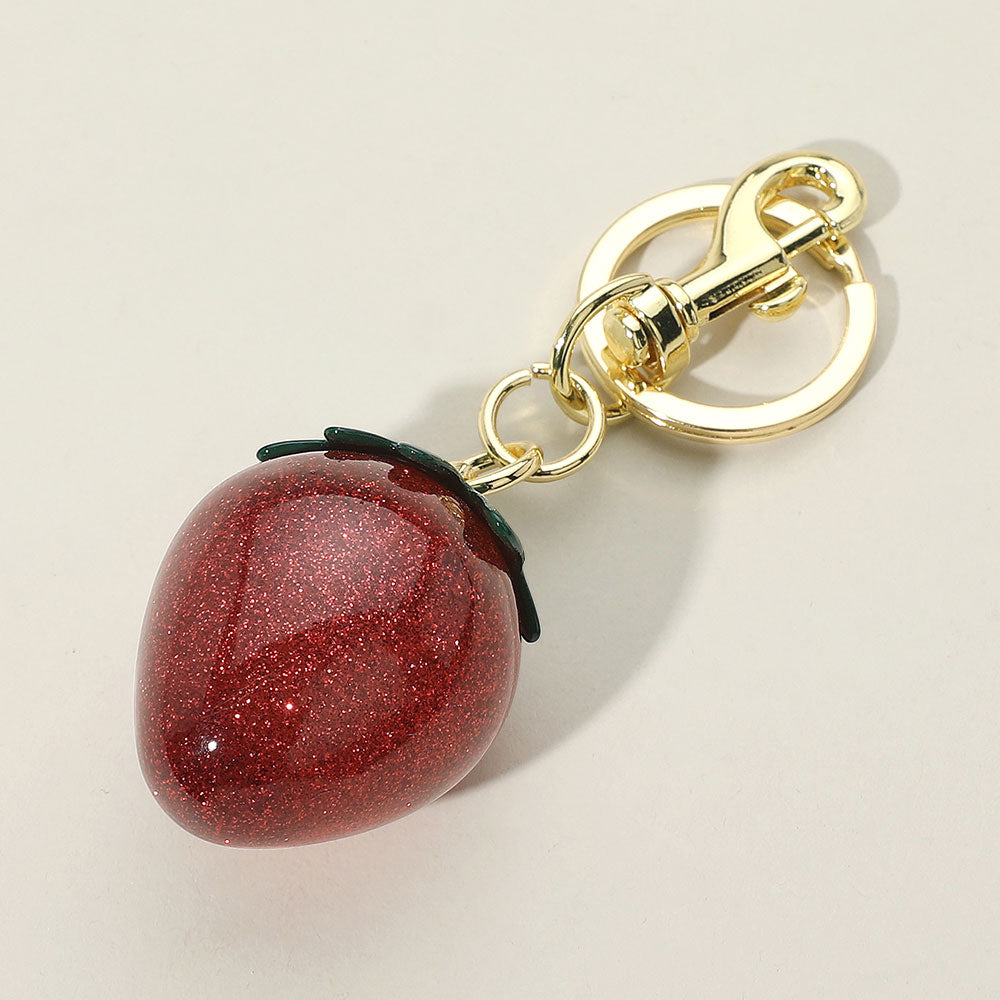 iLLASPARKZ Glittered Strawberry Keychain / Bag Charm