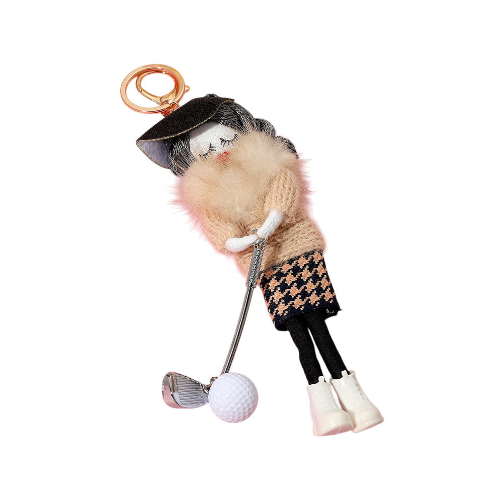 iLLASPARKZ Stylish Golf Girl Doll Keychain / Bag Charm