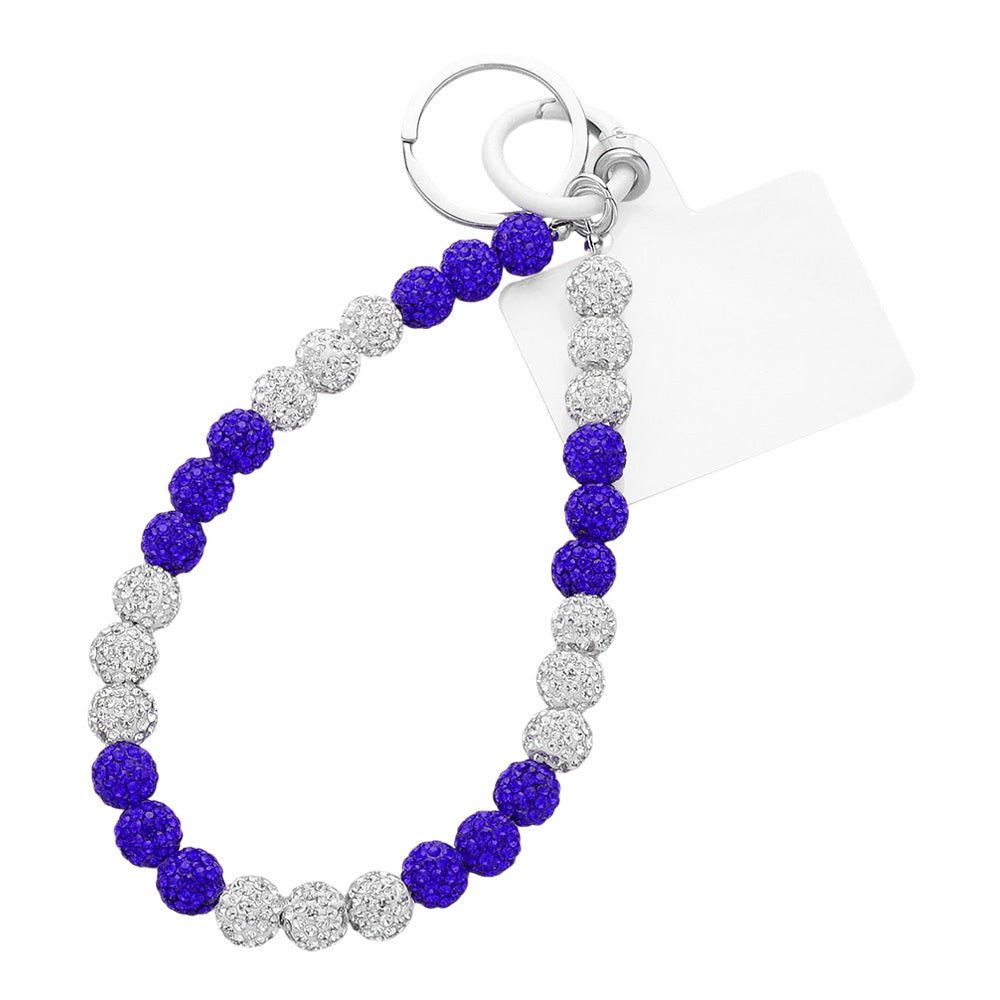 iLLASPARKZ Shamballa Ball Beaded Keychain / Phone Charm Wrist Strap