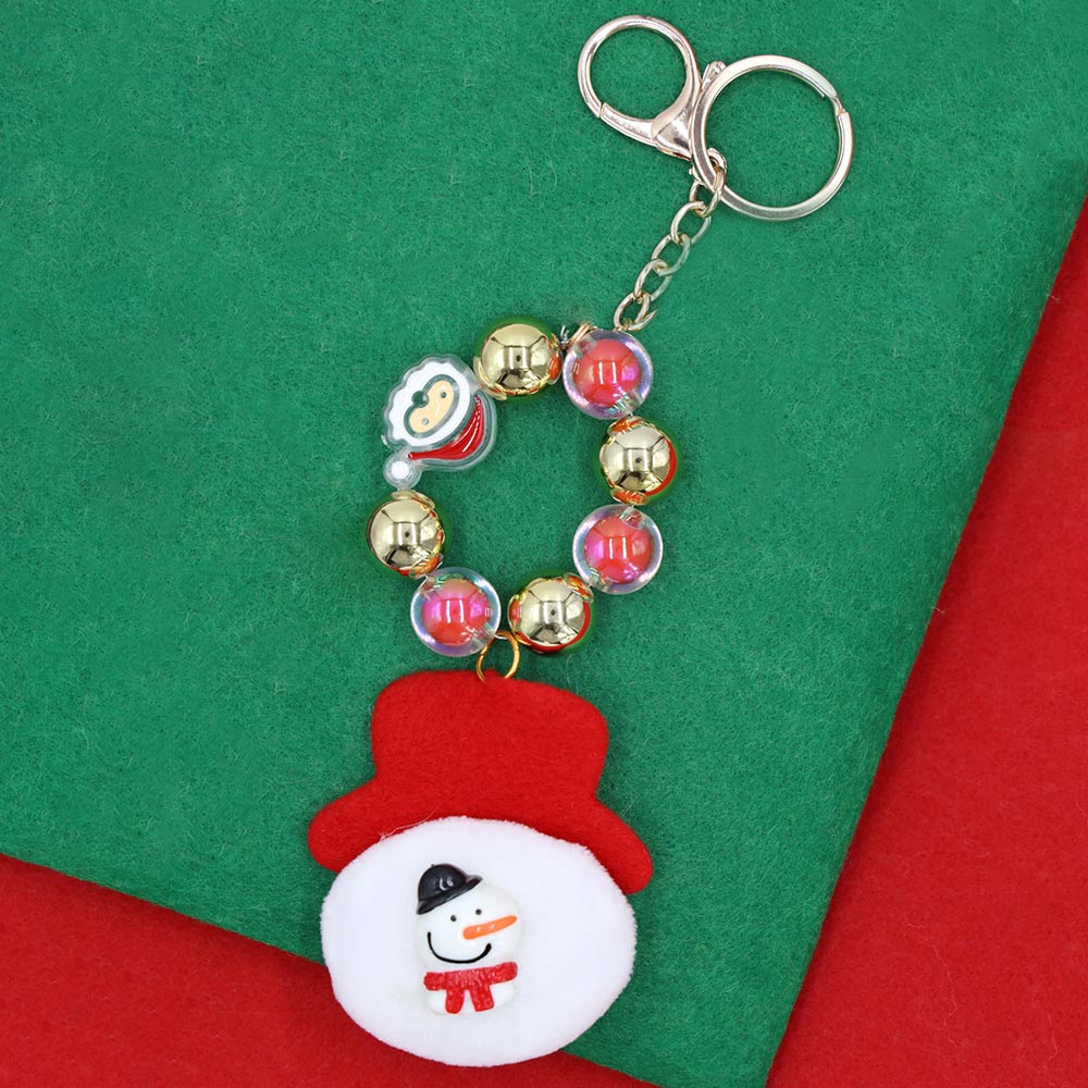 iLLASPARKZ Snowman Plush Doll Charm Christmas Keychain