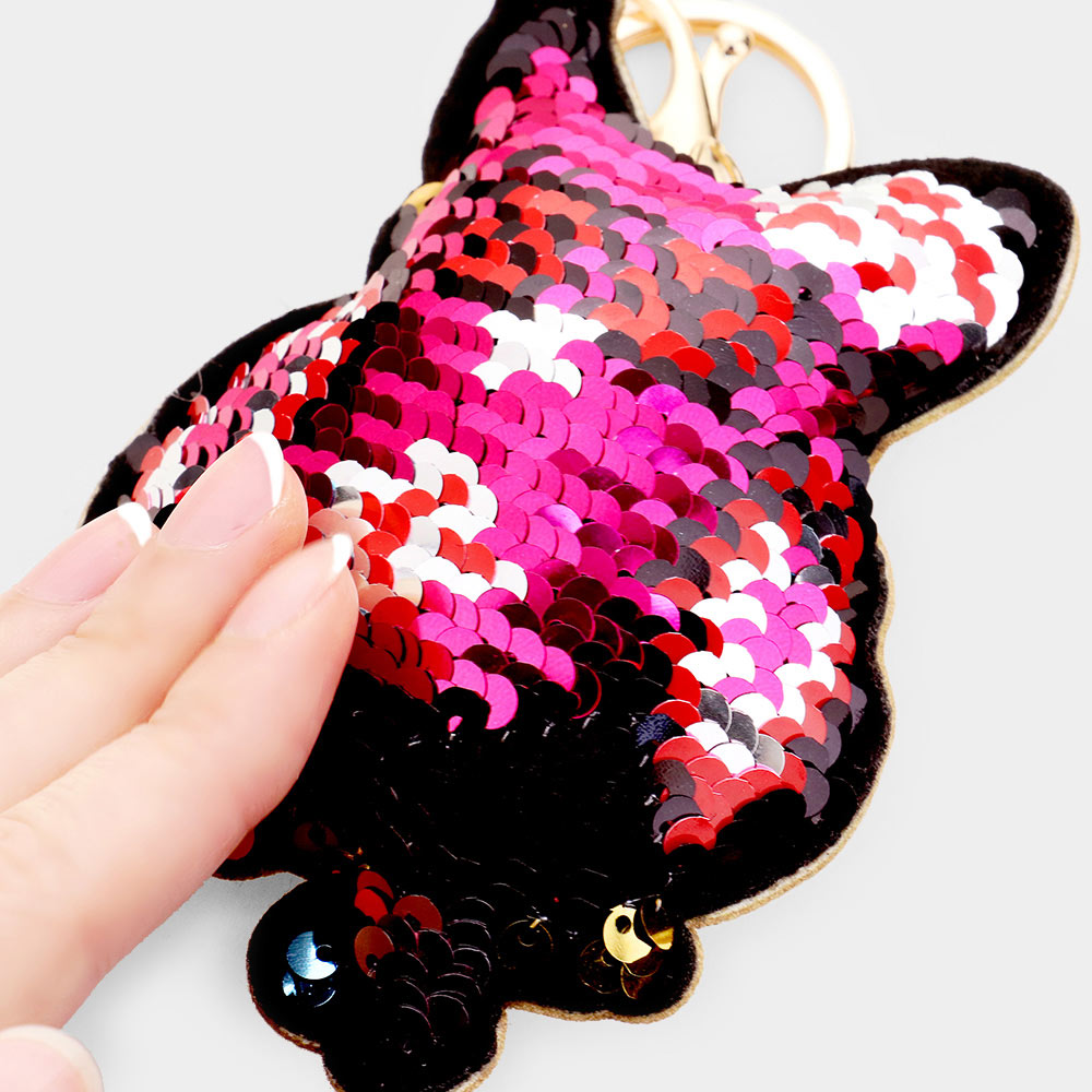 iLLASPARKZ Flip Sequin Owl Plush Keychain