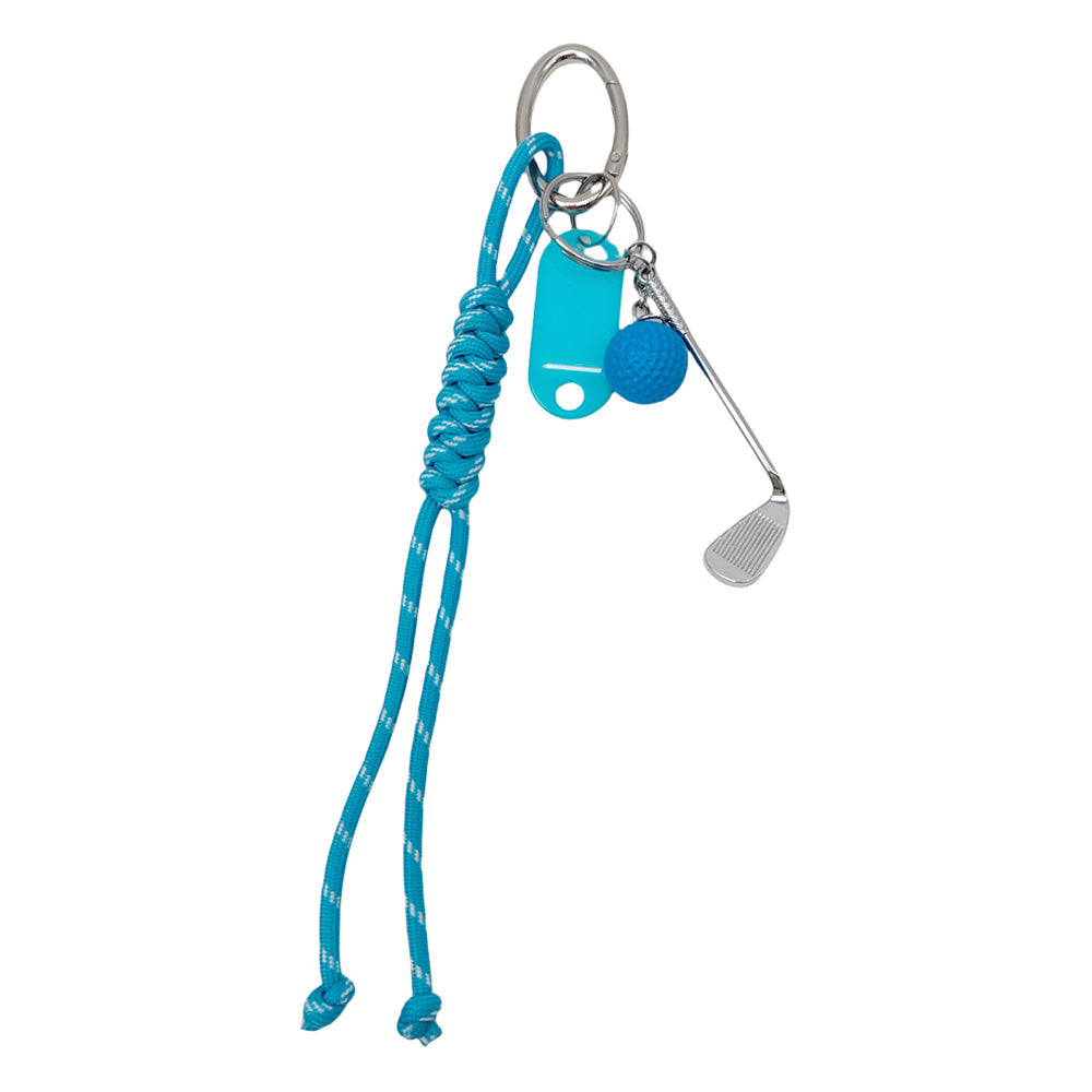 iLLASPARKZ Golf Name Tag Braided Thread Keychain / Bag Charm