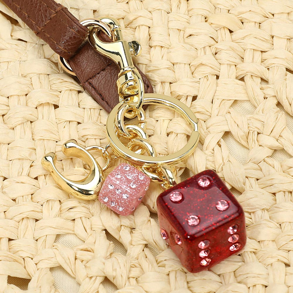 iLLASPARKZ Glittered Double Dice Keychain / Bag Charm