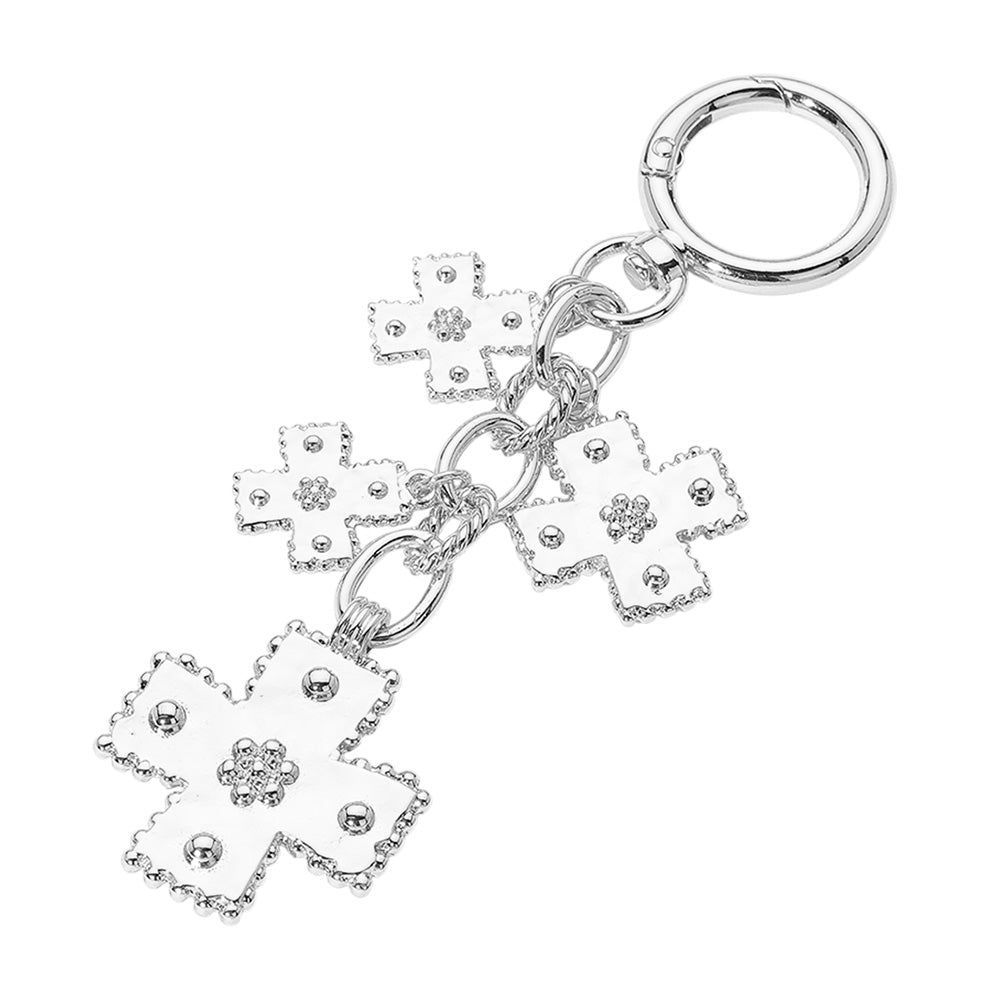 iLLASPARKZ Multi Metal Cross Drop Charm Keychain / Bag Charm