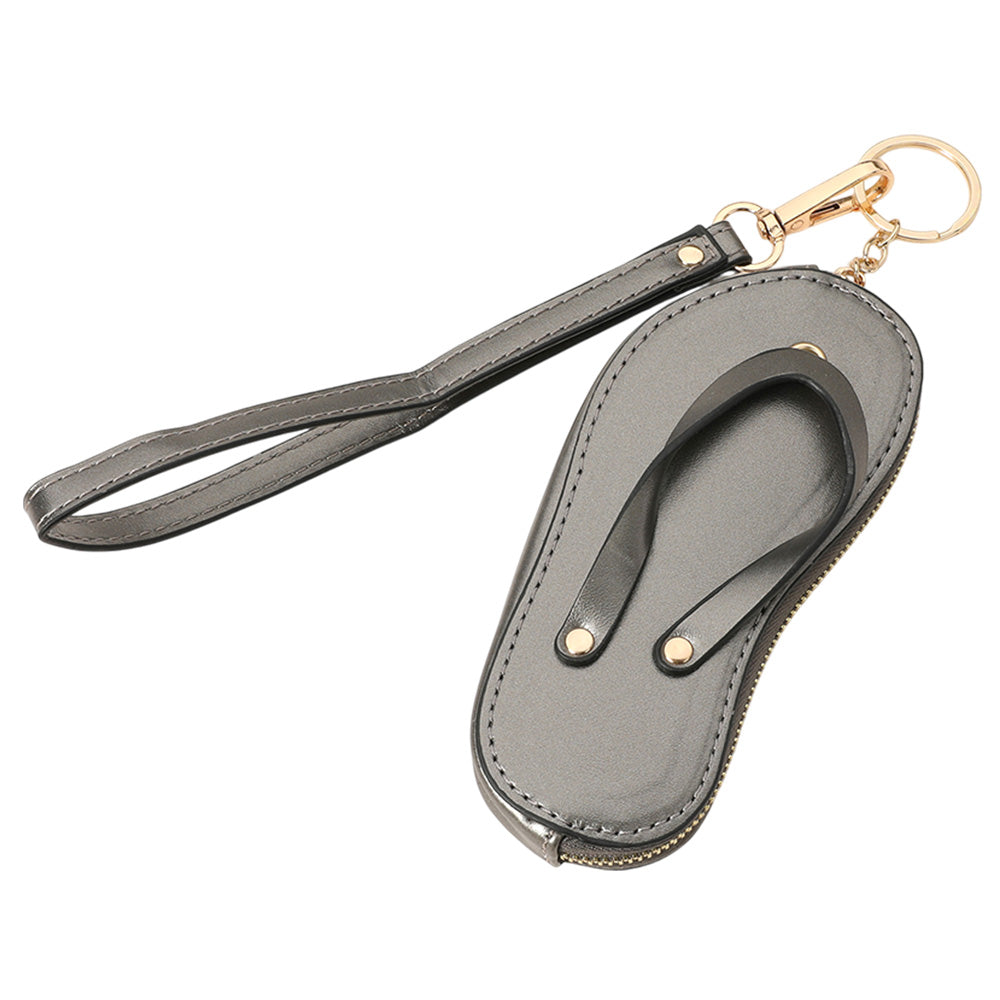 iLLASPARKZ Faux Leather Flip-flop Mini Wristlet Keychain / Bag Charm / Coin Purse