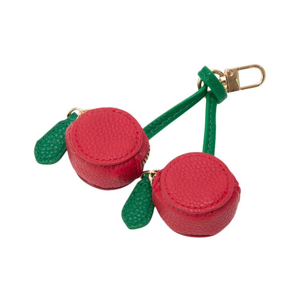 iLLASPARKZ Faux Leather Cherry Keychain / Bag Charm / Coin Purse
