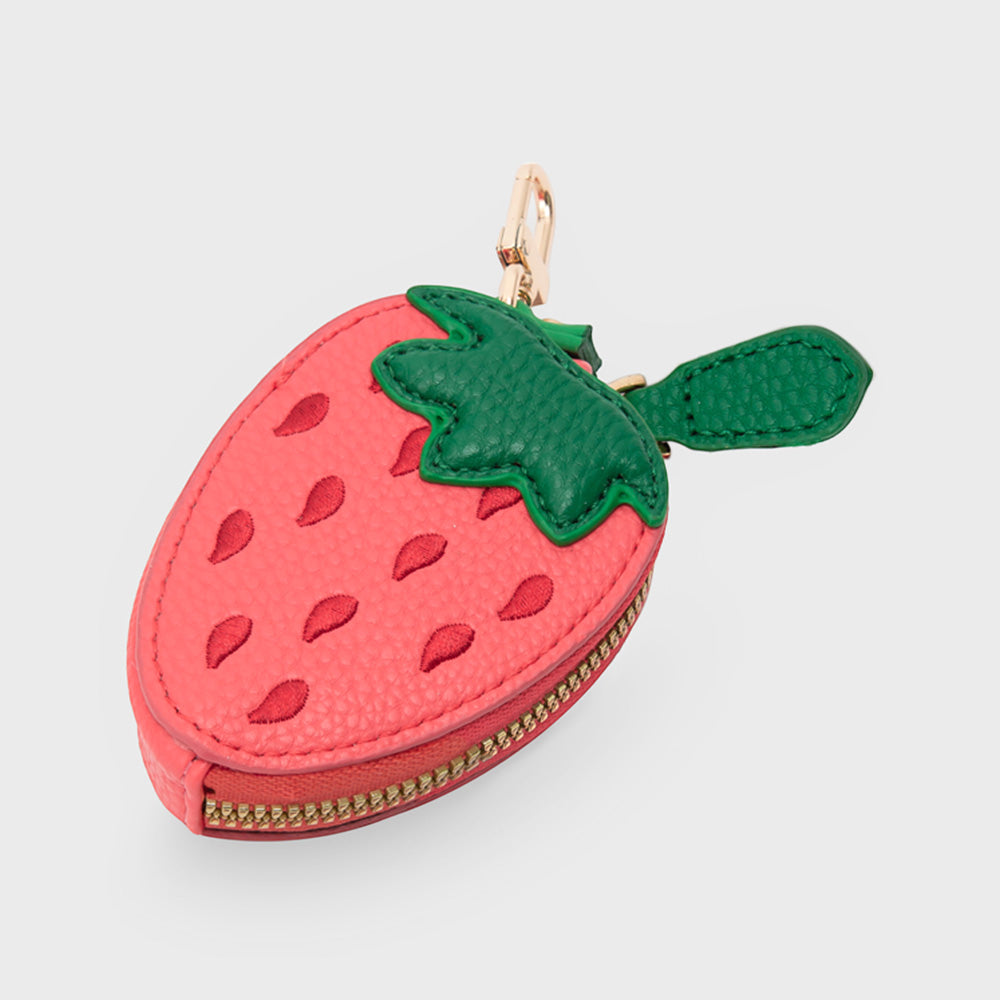 iLLASPARKZ Faux Leather Strawberry Keychain / Bag Charm / Coin Purse