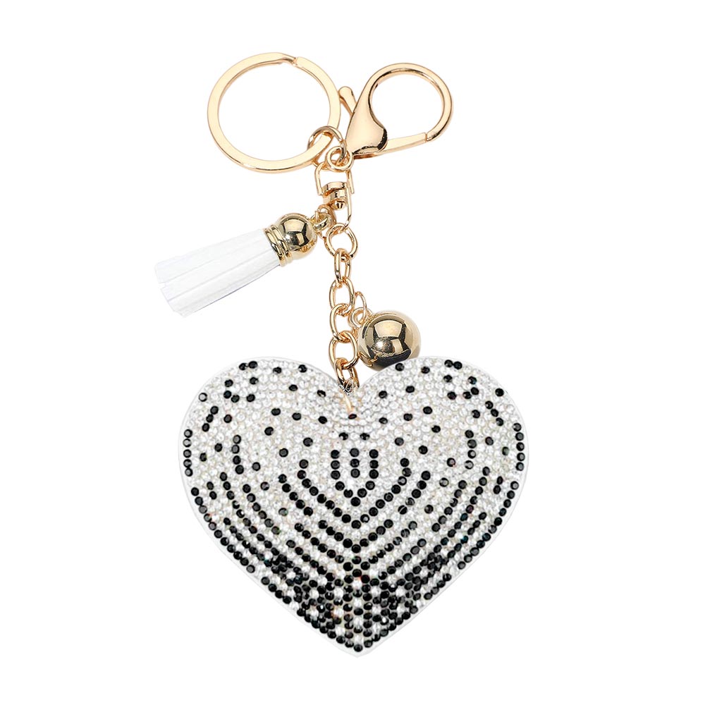 iLLASPARKZ Bling Heart Tassel Keychain