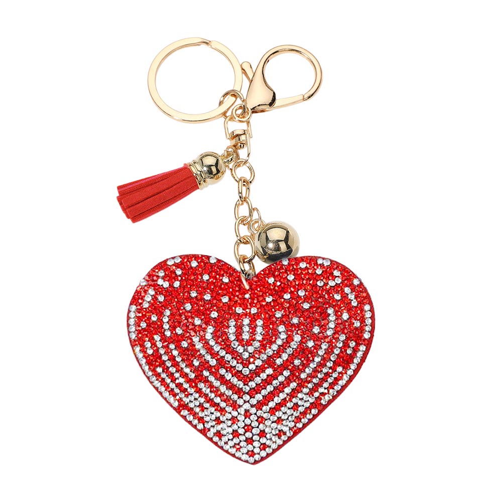 iLLASPARKZ Bling Heart Tassel Keychain