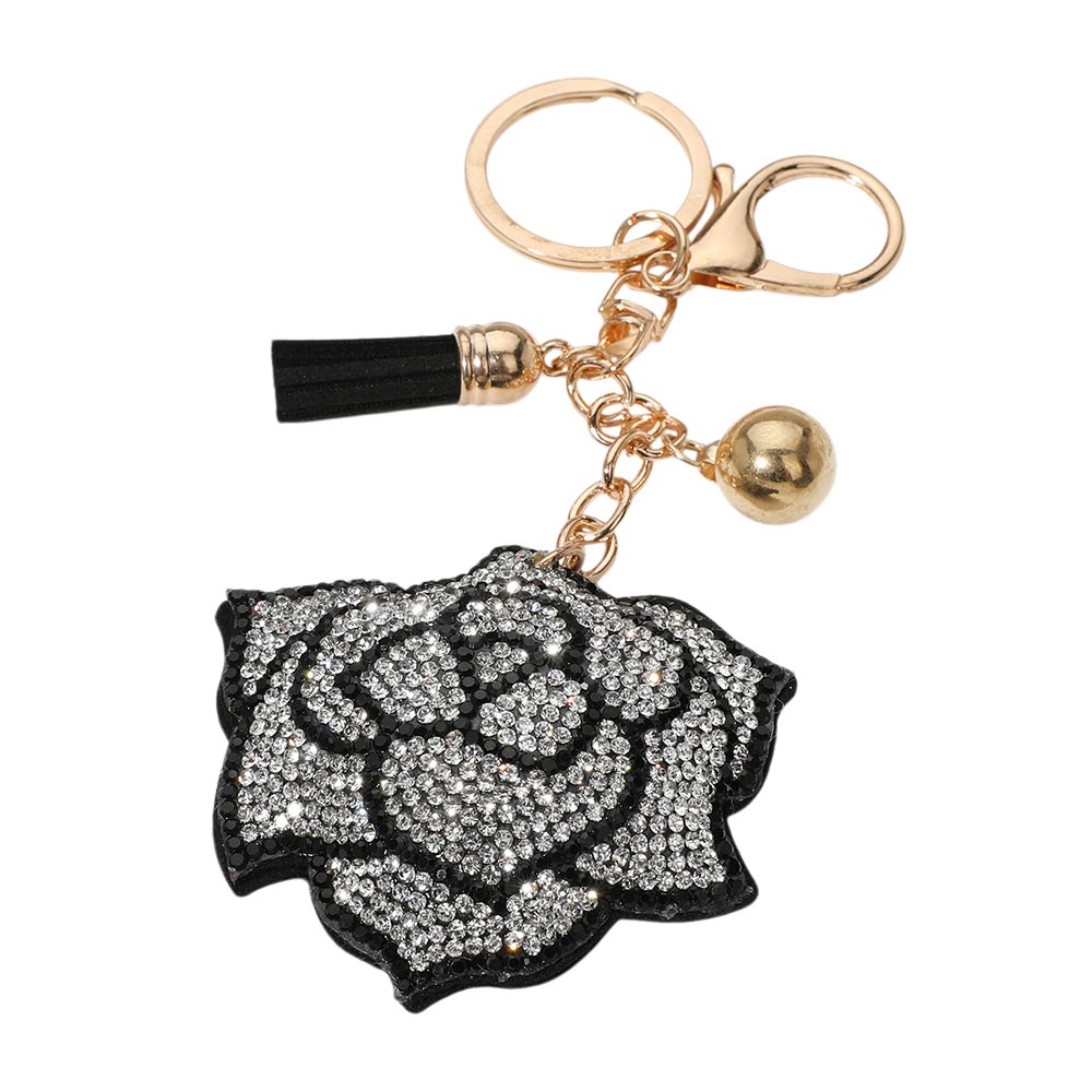 iLLASPARKZ Bling Studded Flower Tassel Keychain