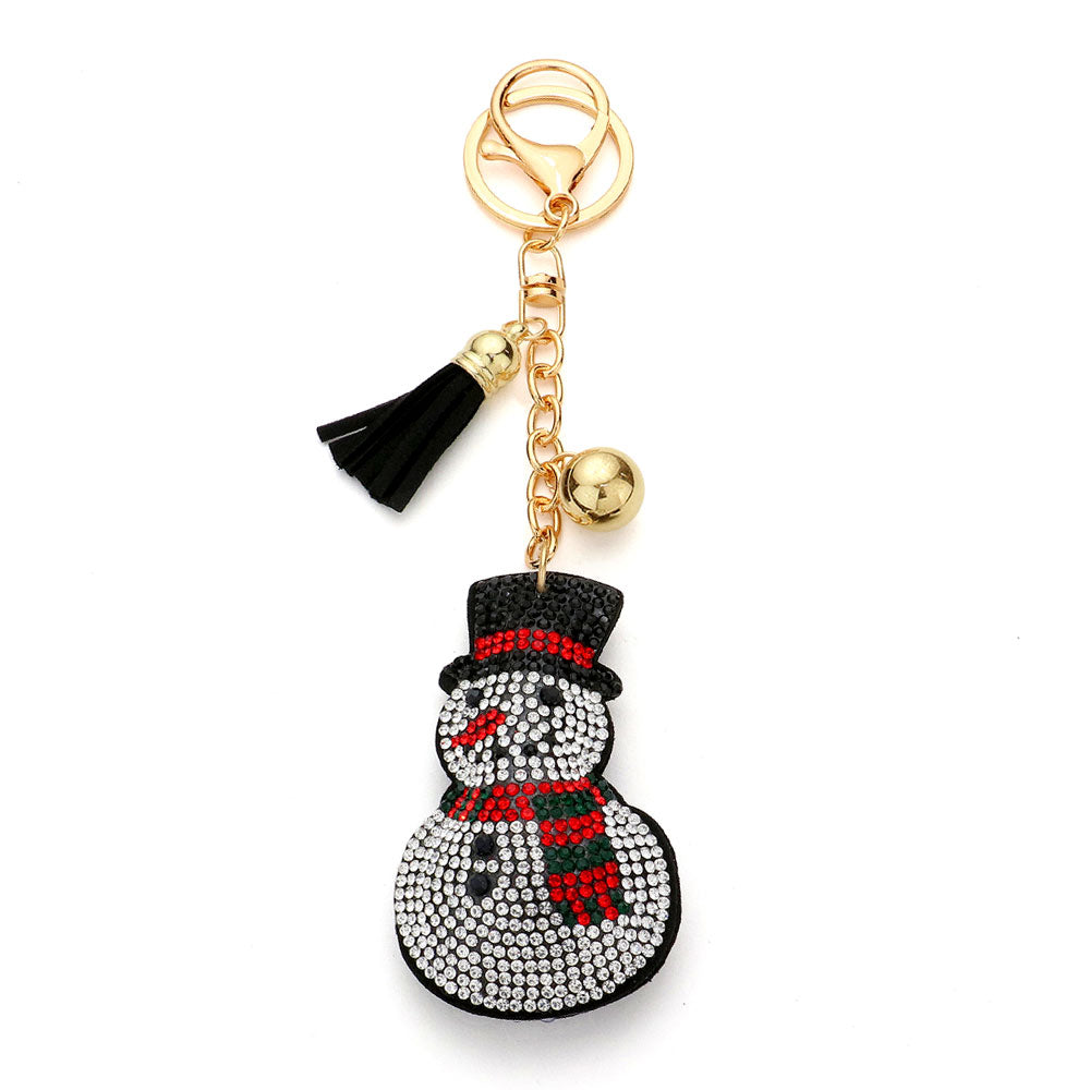 iLLASPARKZ Bling Snowman Tassel Keychain