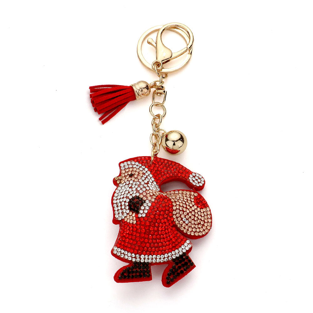 iLLASPARKZ Bling Santa Claus Tassel Keychain