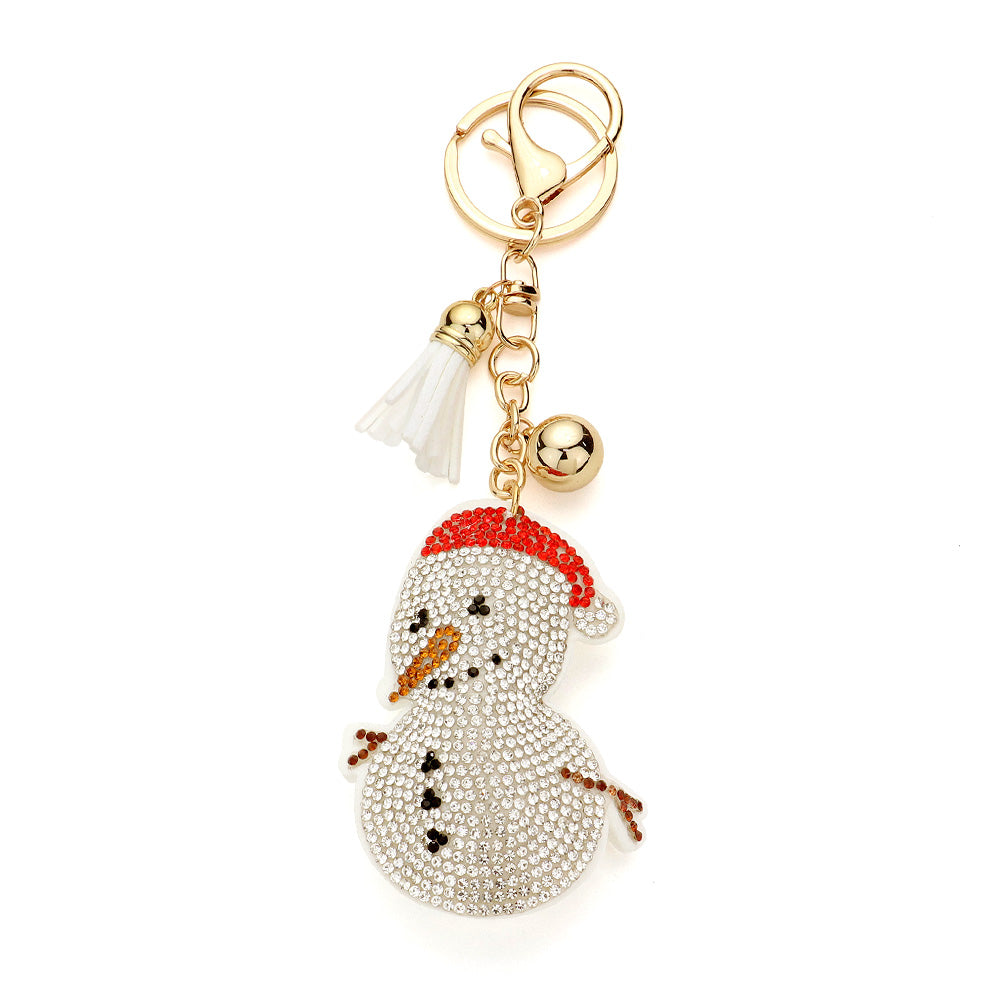 iLLASPARKZ Bling Snowman Tassel Keychain