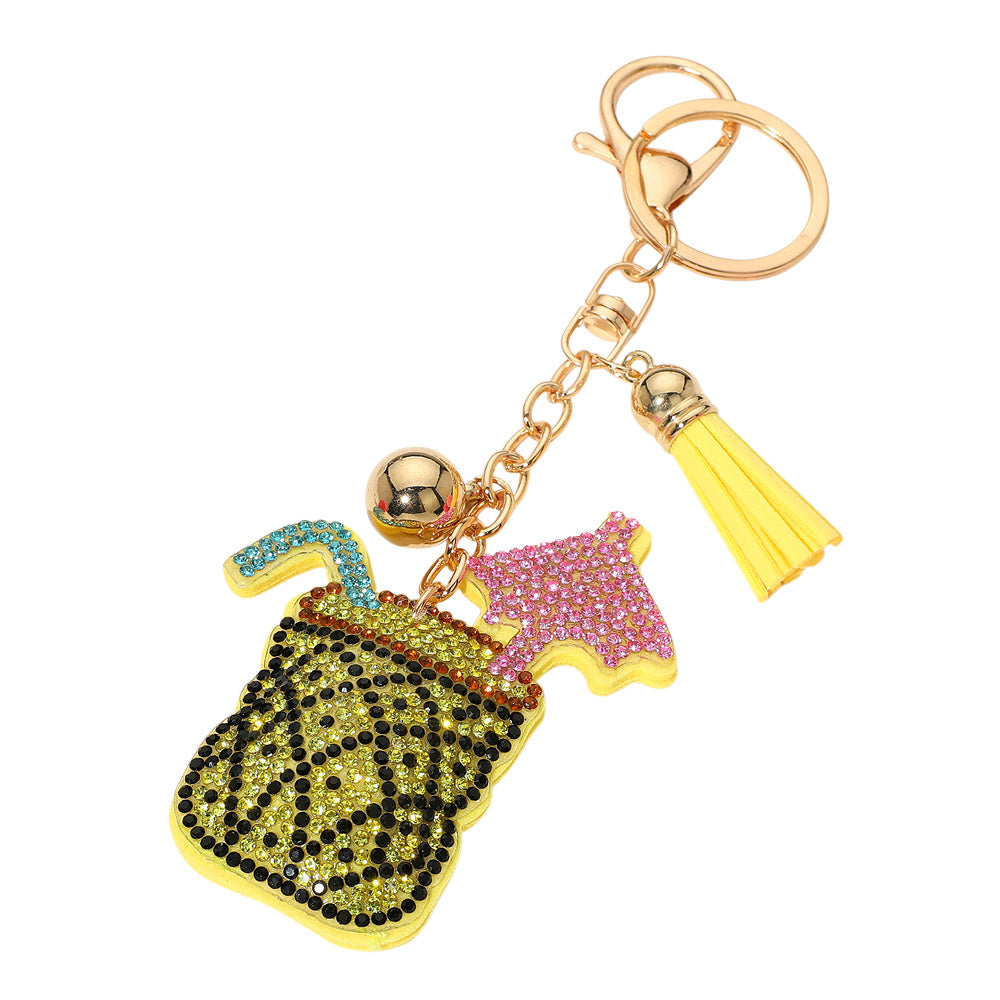 iLLASPARKZ Bling Studded Tropical Drink Keychain / Bag Charm