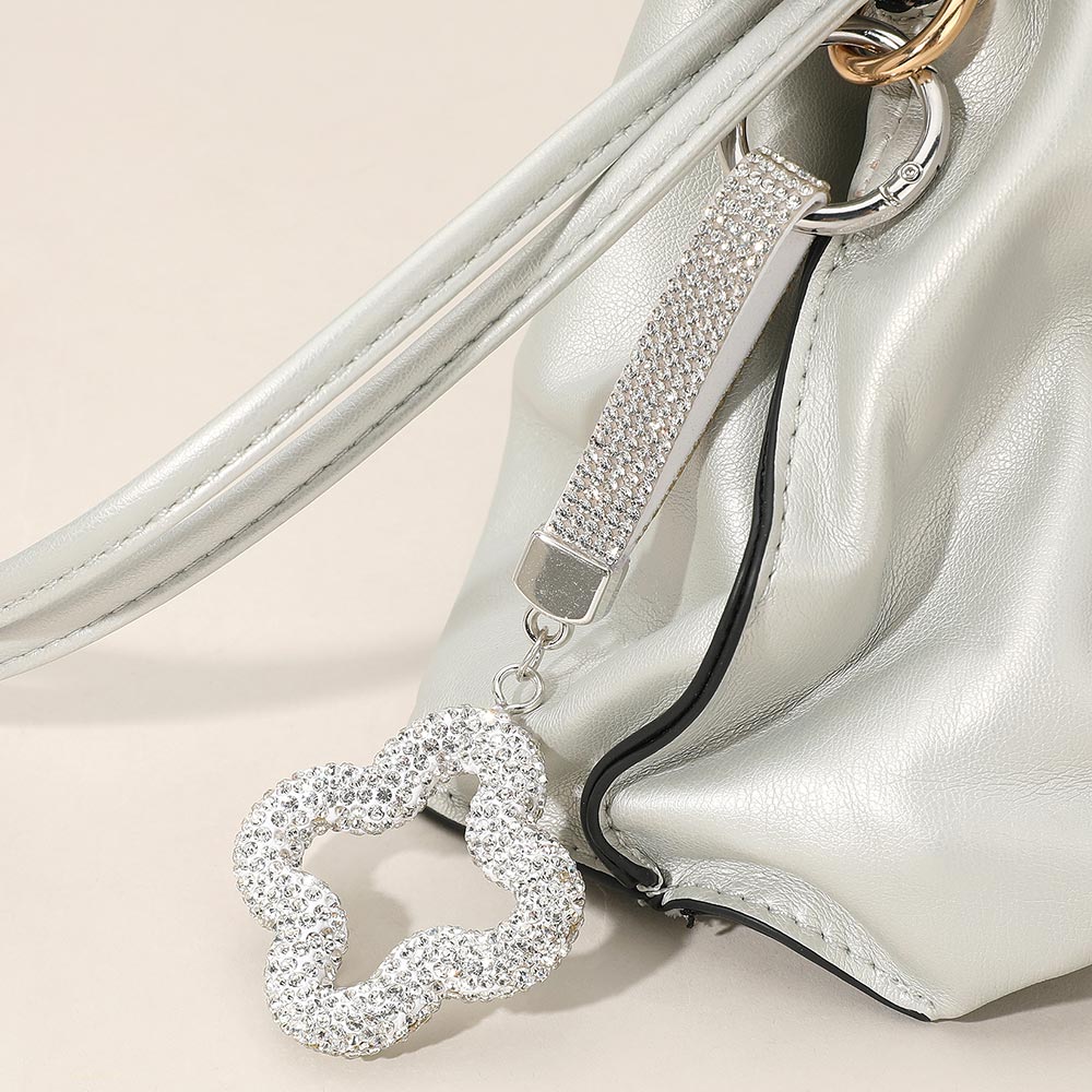 iLLASPARKZ Bling Studded Quatrefoil Keychain / Bag Charm