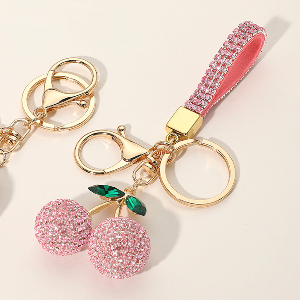 iLLASPARKZ Bling Studded Cherry Keychain / Bag Charm