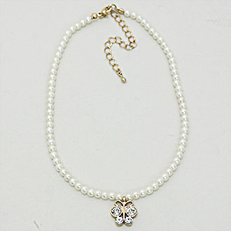 iLLASPARKZ Crystal Pearl Butterfly Children's Necklace