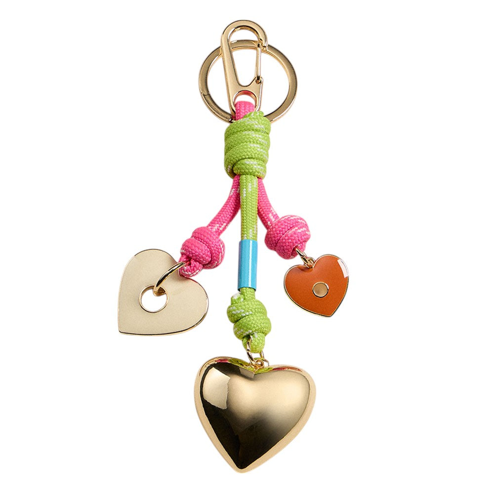 iLLASPARKZ Neon Rope Knot Heart Charm Drop Keychain / Bag Charm