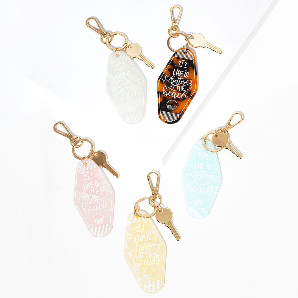 iLLASPARKZ Cats MAKE ME happy Message Celluloid Acetate Keychain