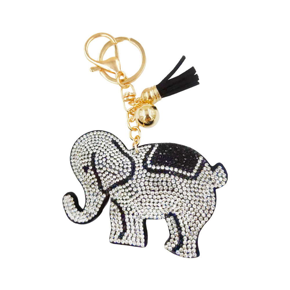 iLLASPARKZ Bling Elephant Tassel Keychain