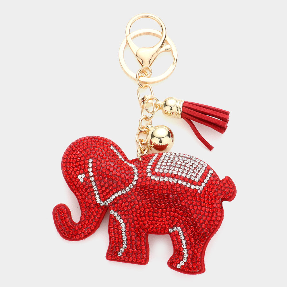 iLLASPARKZ Bling Elephant Tassel Keychain