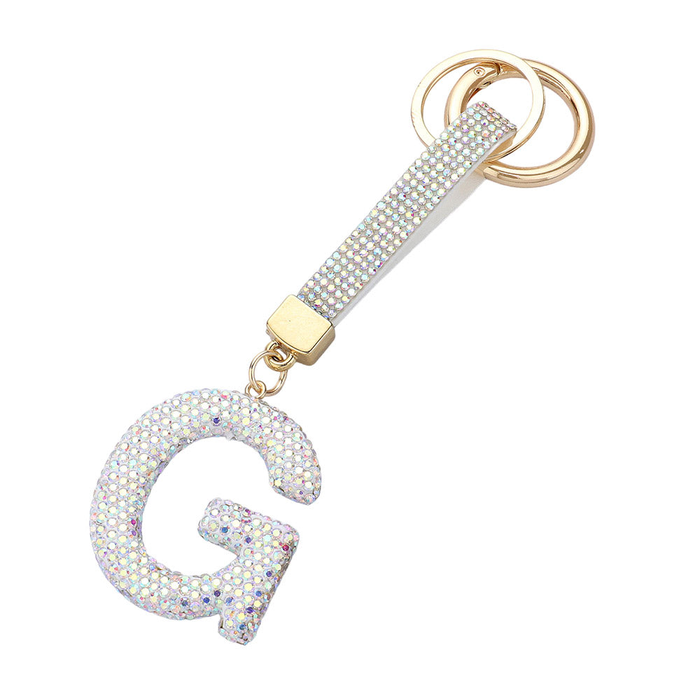 iLLASPARKZ Bling Studded Monogram Initial G Keychain
