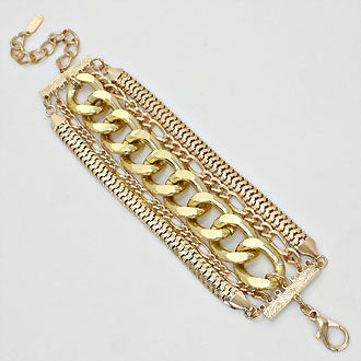 iLLASPARKZ Multi Layered Chain Link Bracelet