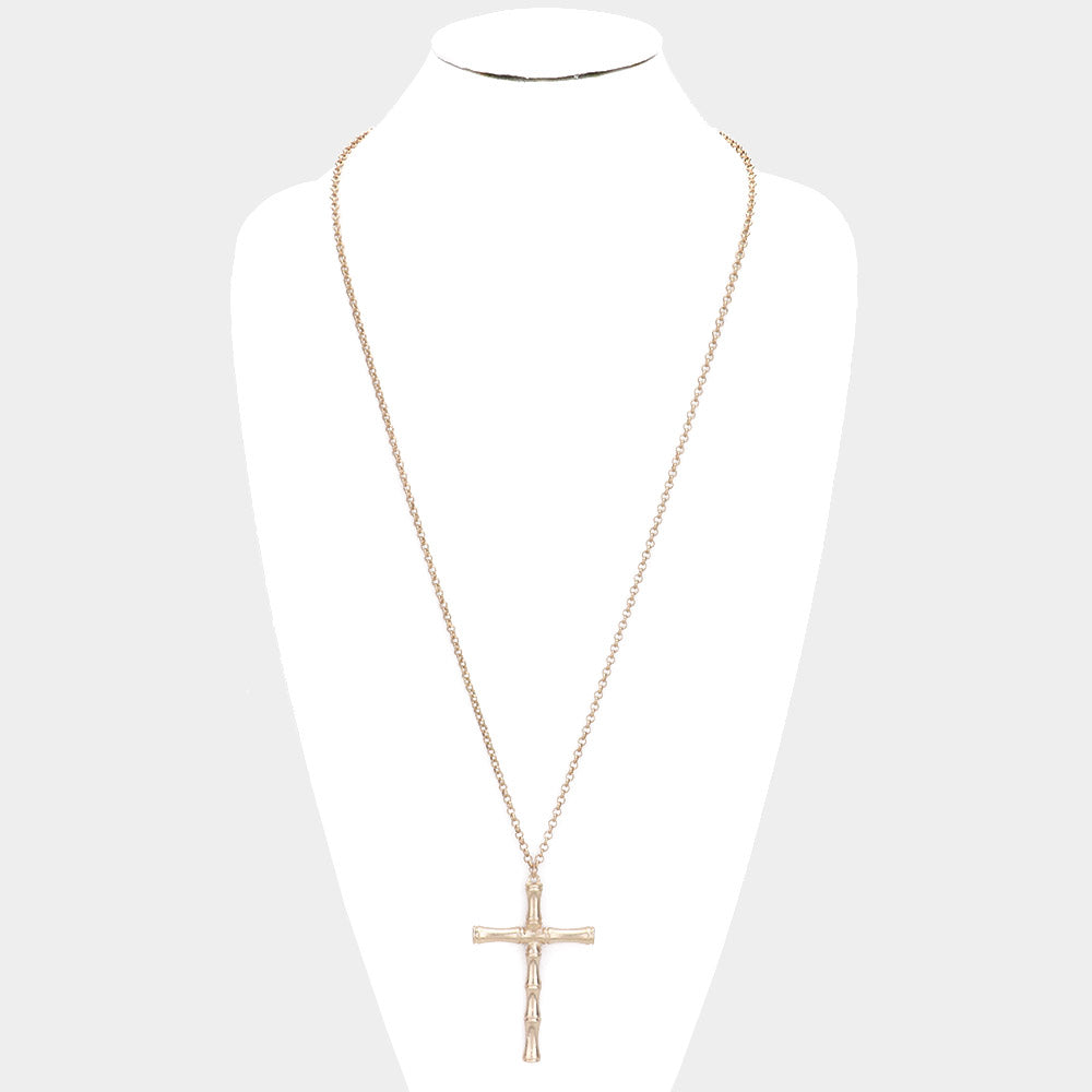 iLLASPARKZ Cross Metal Pendant Long Necklace