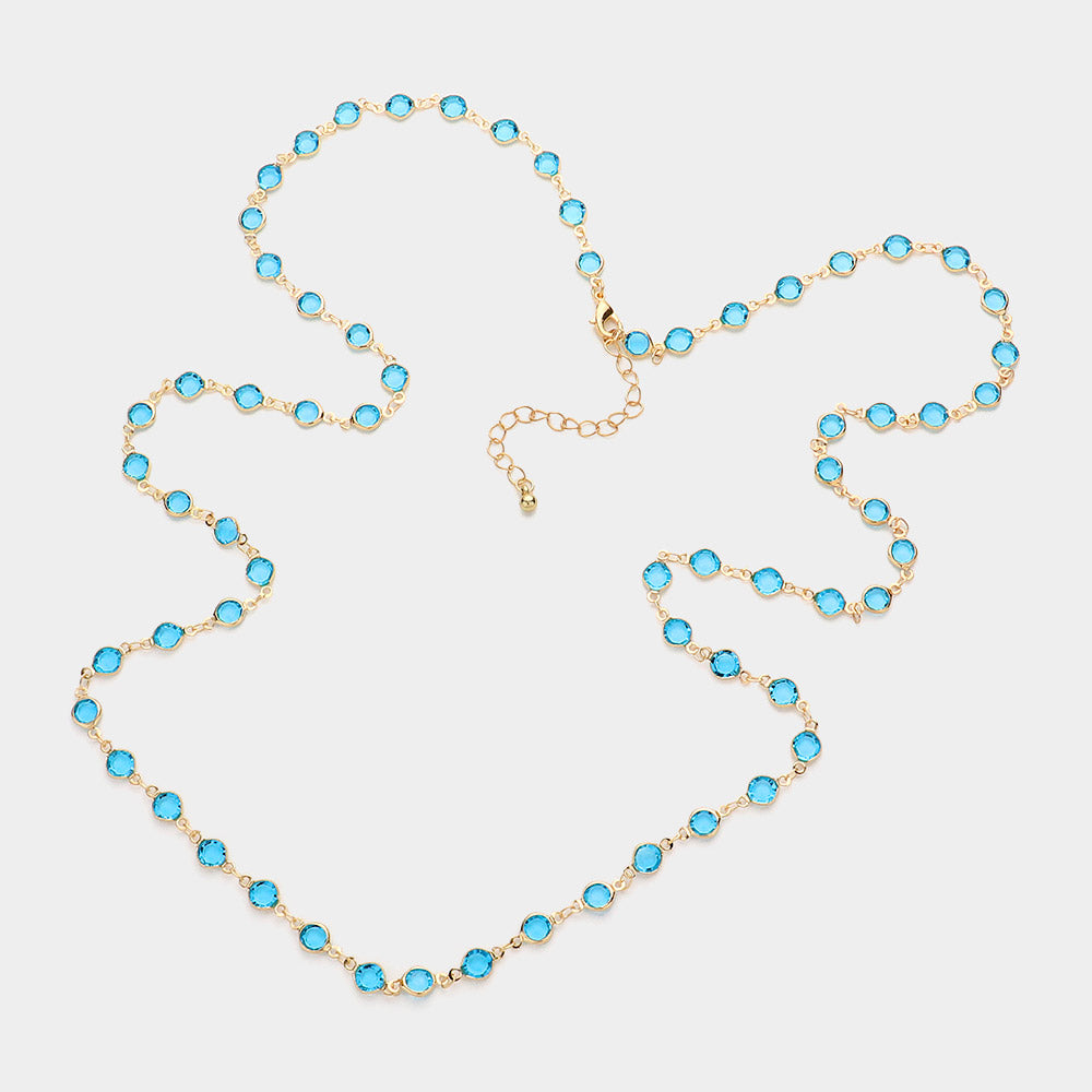 iLLASPARKZ Round Lucite Link Long Necklace