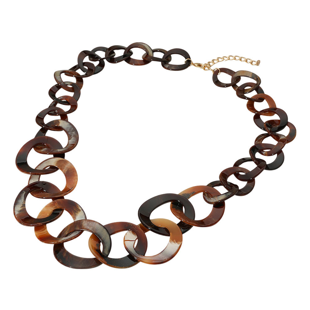 iLLASPARKZ Bold Celluloid Acetate Link Long Necklace