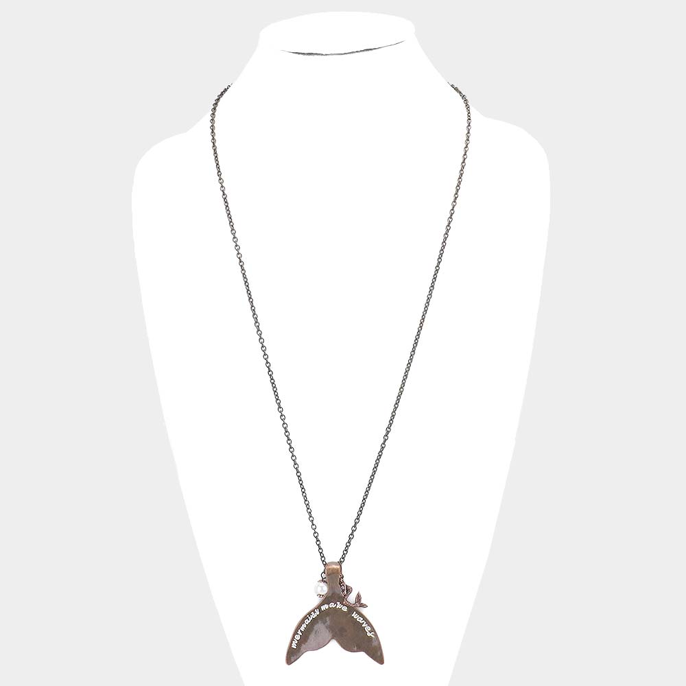 iLLASPARKZ Mermaids make waves Mermaid Tail Pendant Long Necklace