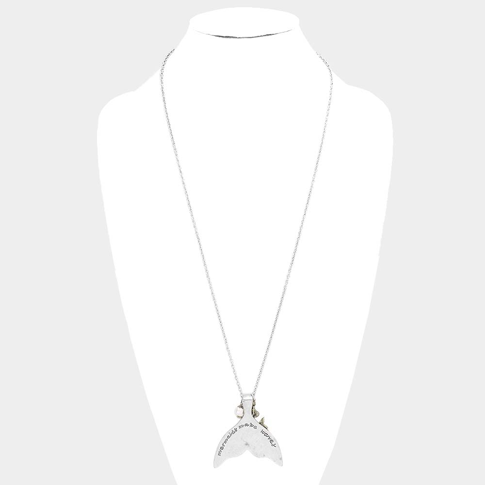 iLLASPARKZ Mermaids make waves Mermaid Tail Pendant Long Necklace