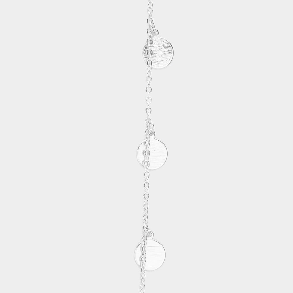 iLLASPARKZ Metal Disc Station Long Necklace
