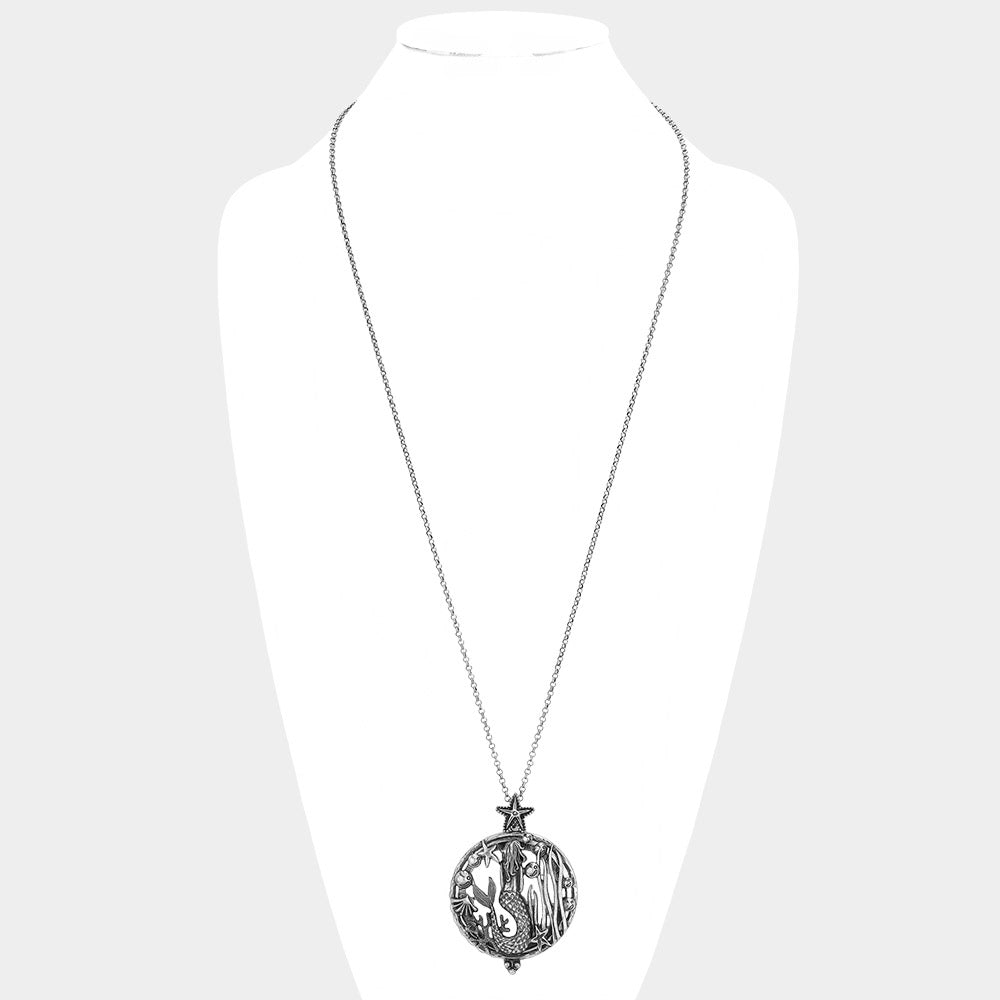 iLLASPARKZ Mermaid Magnifying Glass Pendant Necklace