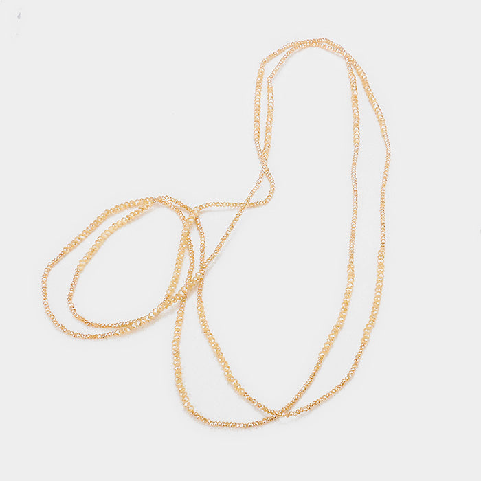 iLLASPARKZ Faceted Beaded Long Wrap Necklace