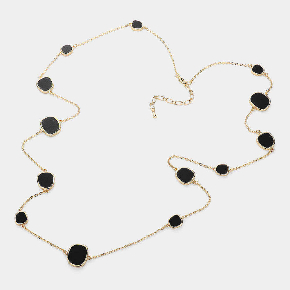 iLLASPARKZ Pebble Link Station Long Necklace