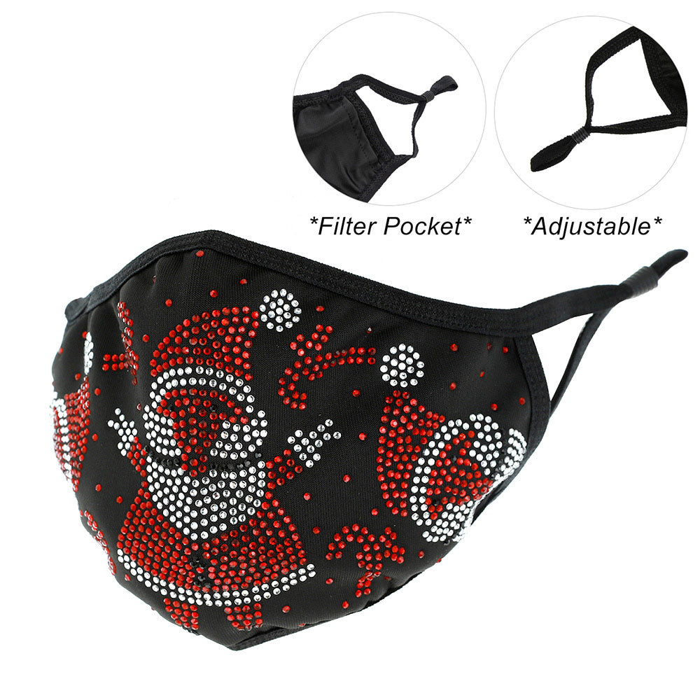 iLLASPARKZ Stone Embellished Santa Claus Fashion Mask