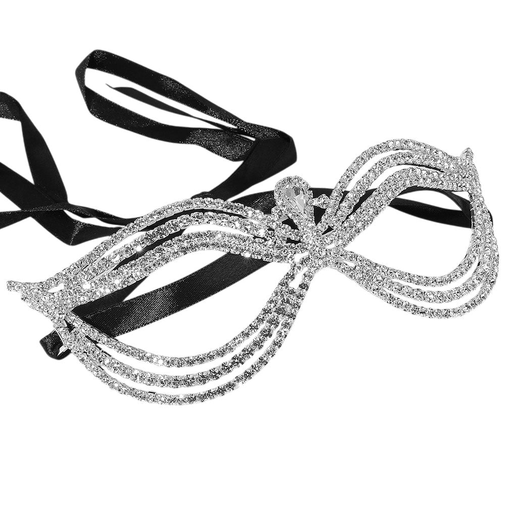 iLLASPARKZ Rhinestone Paved Butterfly Masquerade Mask